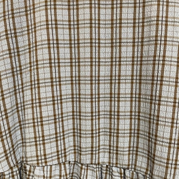 QED London Blue Plaid Long Sleeve Dress - Picture 2 of 6